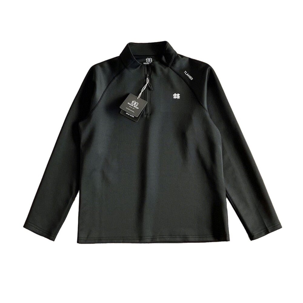 Kolon Sport Black Half-Zip Long-Sleeved Top